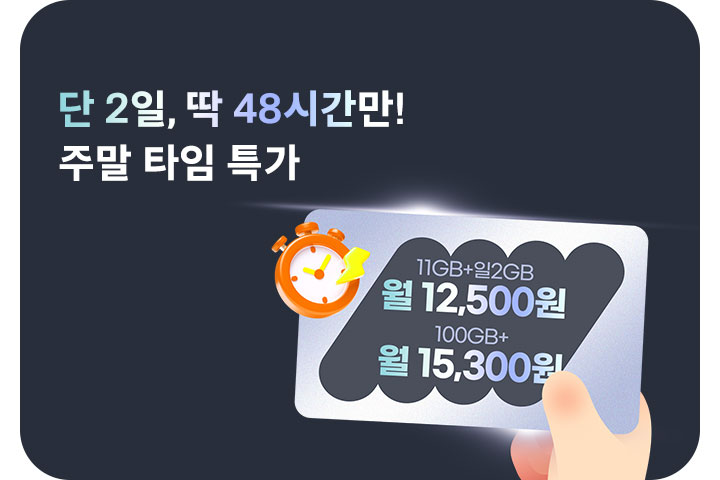 단 2일🔥 주말 타임 특가 (5월)