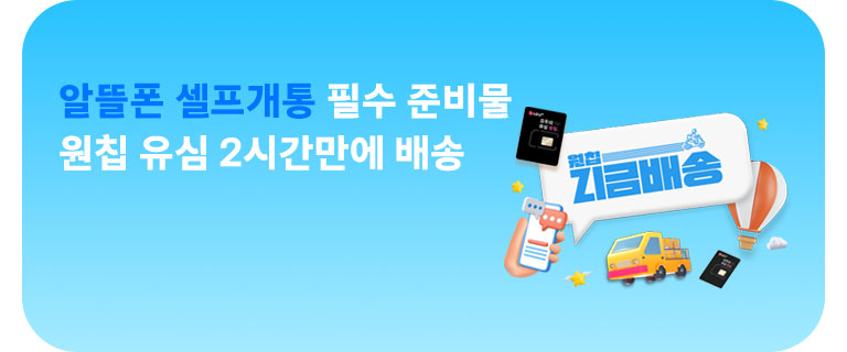 원칩 유심 2시간만에 지금배송 (6월)