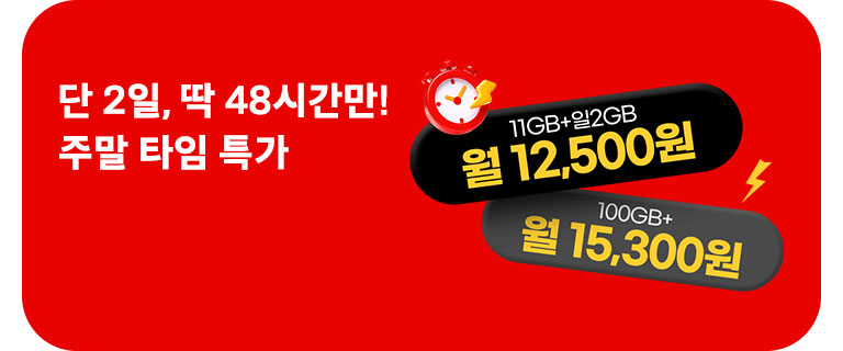 단 2일🔥주말 타임 특가 (4월)