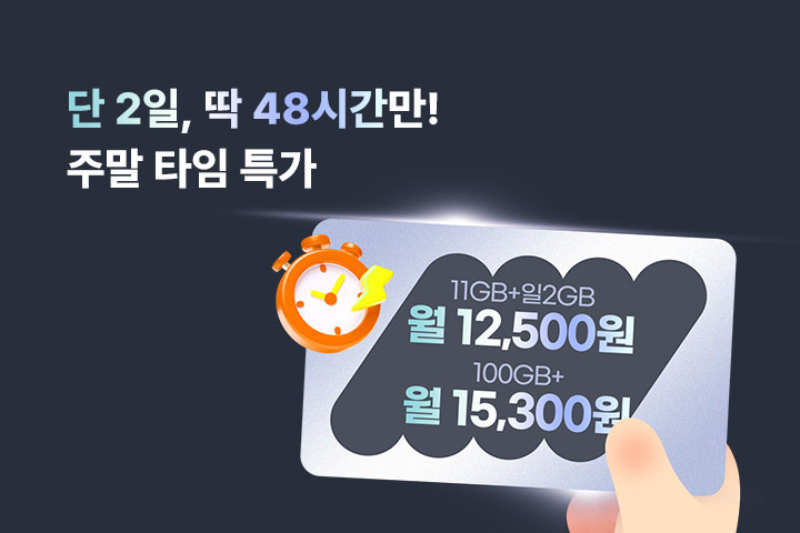 단 2일🔥 주말 타임 특가 (5월)